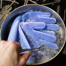 Load image into Gallery viewer, Magic Rubber Silicone Dish Washing Gloves