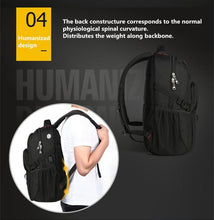 Load image into Gallery viewer, Men's Water Resistant Backpack with USB Charging &amp