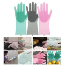Load image into Gallery viewer, Magic Rubber Silicone Dish Washing Gloves