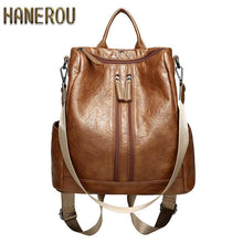 Load image into Gallery viewer, Women's Mochila Escolar Leather Backpack - School Bags