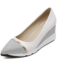Load image into Gallery viewer, HEE GRAND Women's Wedges Pumps Women Slip-on Shoes Pointed Toe Woman Solid Shoes Slip-on Ladies Shoes 34-39 XWD6440