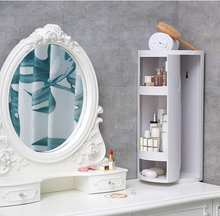 Load image into Gallery viewer, Louis Fashion Bathroom Corner Storage Kitchen Rotating Rack Triangular Locker Wall
