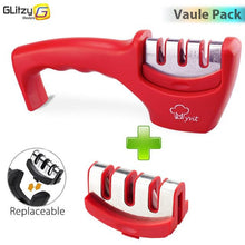 Load image into Gallery viewer, Knife Sharpener 3 Stages Professional Kitchen Sharpening Stone Diamond Ceramic Sharpener Tool
