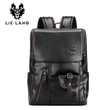 Load image into Gallery viewer, Men's Leather USB Charging Backpack - Anti Theft
