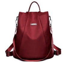 Load image into Gallery viewer, Women's Anti-theft Oxford Backpack - Water Resistant
