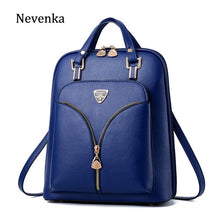 Load image into Gallery viewer, Women's Anti Theft Leather Backpack
